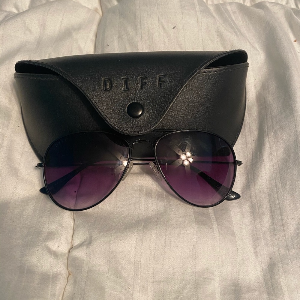 DIFF eyewear black aviator sunglasses